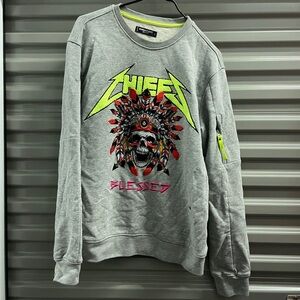 Gray Graphic Men's Sweater